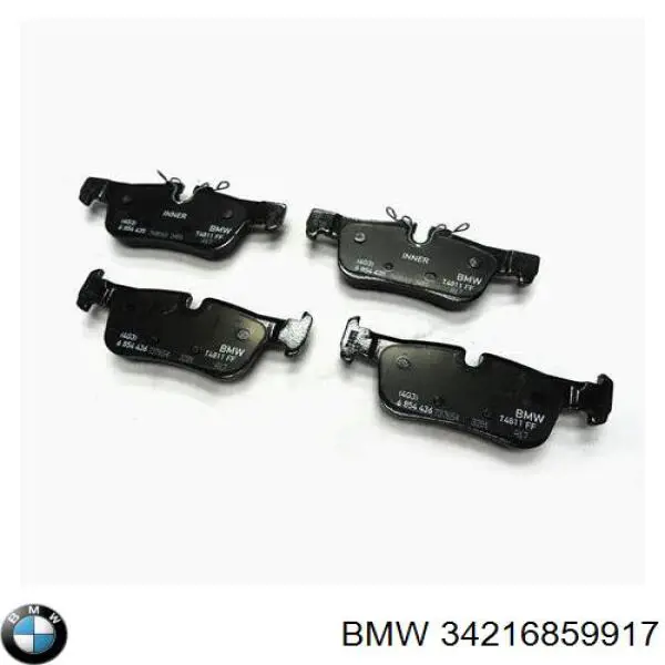 Do koszyka 34216859917 BMW Okładziny (klocki) do hamulców tarczowych tylne