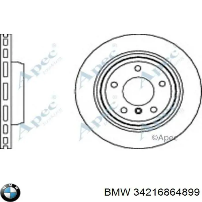 Do koszyka 34216864899 BMW Tarcza hamulcowa tylna