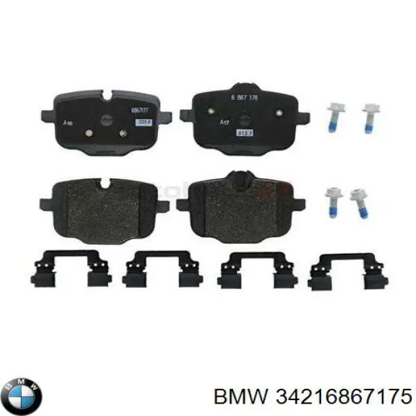 34216867175 BMW Okładziny (klocki) do hamulców tarczowych tylne