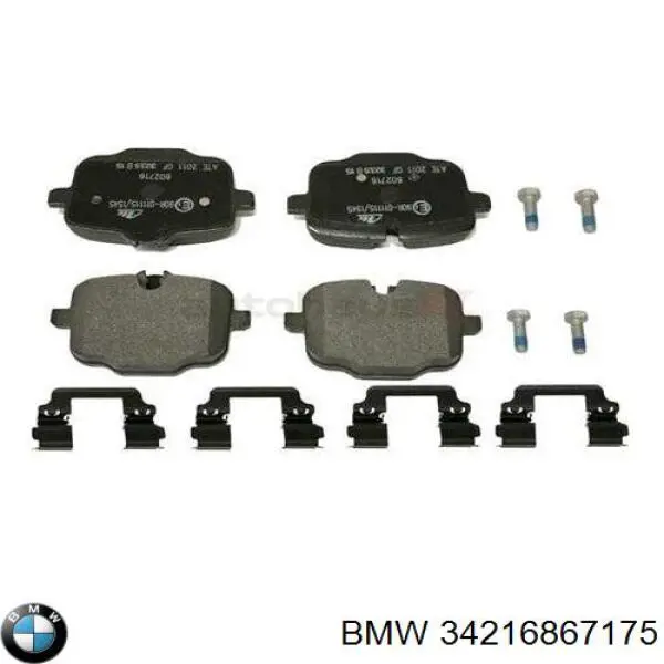 Okładziny (klocki) do hamulców tarczowych tylne BMW 34216867175 cena, od 29,63 USD
