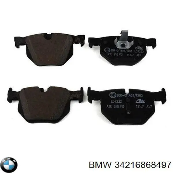 Okładziny (klocki) do hamulców tarczowych tylne BMW 34216868497 cena, od 23,99 USD