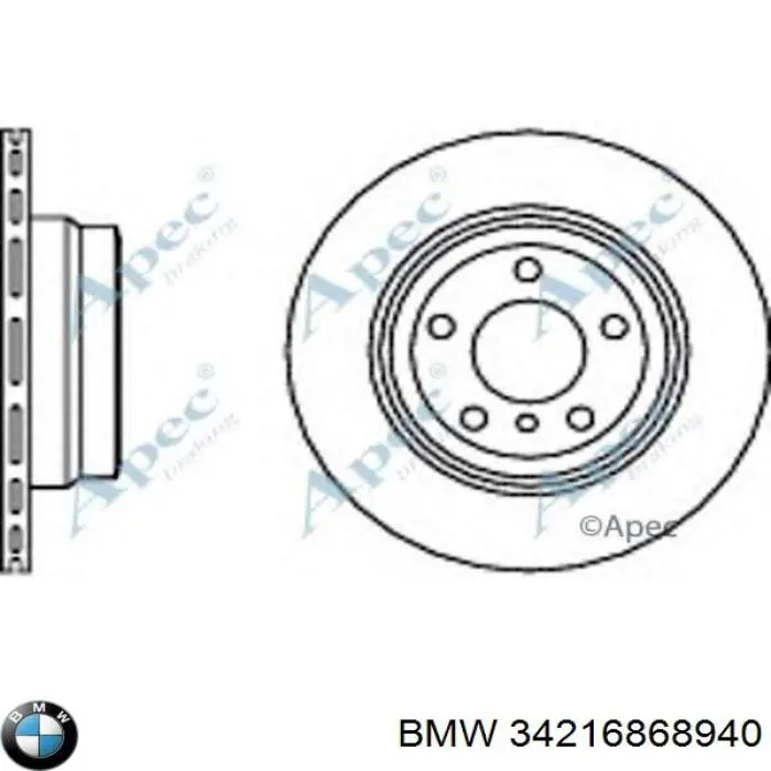 Do koszyka 34216868940 BMW Tarcza hamulcowa tylna