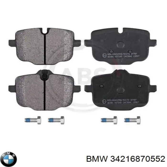34216870552 BMW Okładziny (klocki) do hamulców tarczowych tylne
