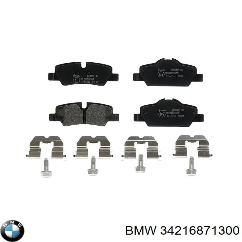 34216871300 BMW Okładziny (klocki) do hamulców tarczowych tylne