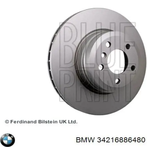 Do koszyka 34216886480 BMW Tarcza hamulcowa tylna