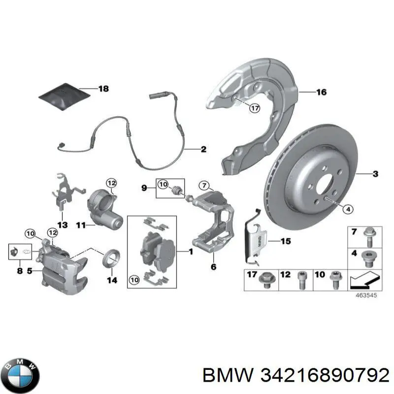 Czujnik zużycia klocków hamulcowych tylny BMW 34216890792 cena, od 13,94 USD