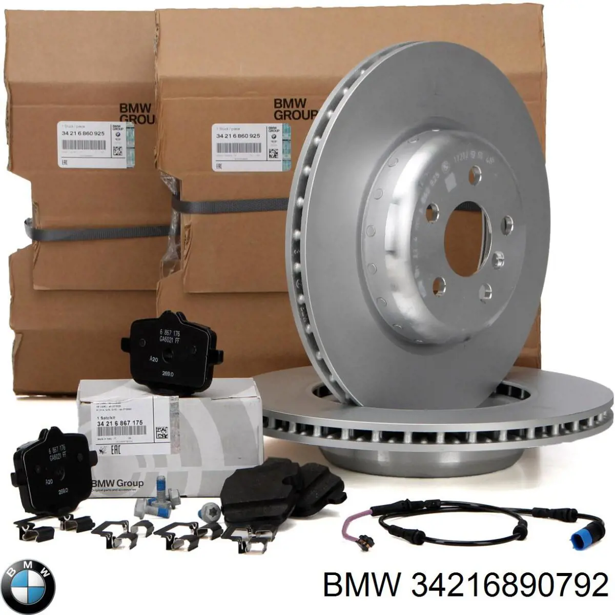 Do koszyka 34216890792 BMW Czujnik zużycia klocków hamulcowych tylny
