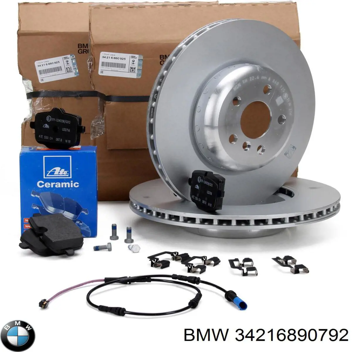 Czujnik zużycia klocków hamulcowych tylny BMW 34216890792