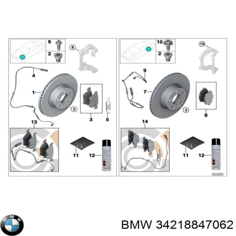 Okładziny (klocki) do hamulców tarczowych tylne BMW 34218847062 cena, od 25,98 USD