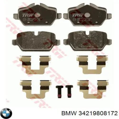Okładziny (klocki) do hamulców tarczowych tylne BMW 34219808172 cena, od 22,48 USD