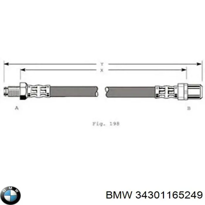 Przewód hamulcowy przedni BMW 34301165249 cena, od 10,94 USD