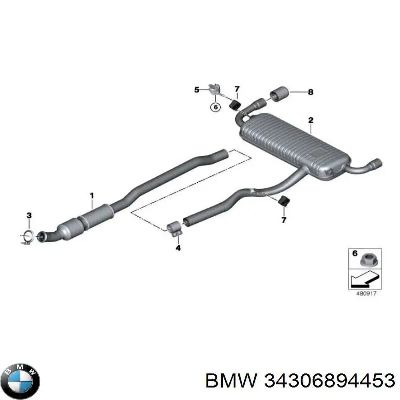 34306894453 BMW Przewód hamulcowy przedni