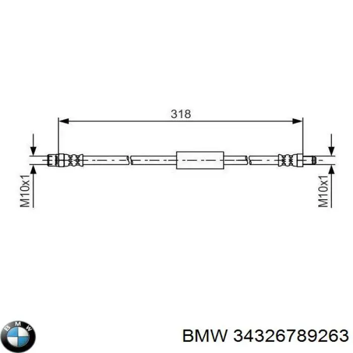 Przewód hamulcowy tylny do BMW 7 (F01, F02, F03, F04)