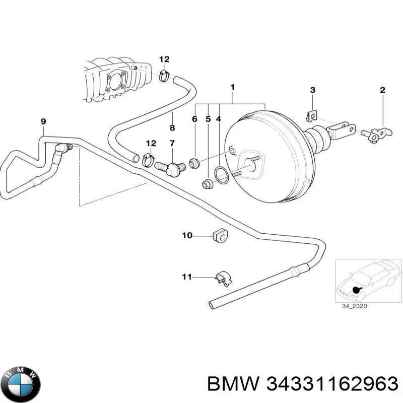 Wzmacniacz próżniowy hamulców do BMW 3  E36