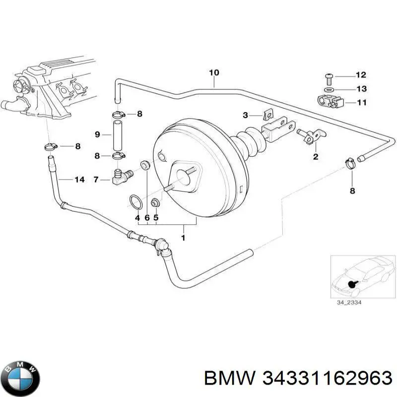 Wzmacniacz próżniowy hamulców BMW 3 sedana (E36) (1990 - 1998) cena, od 159,12 USD