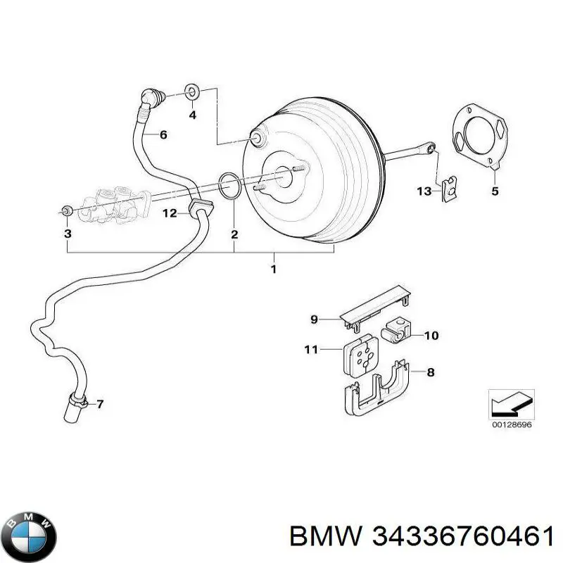 Wzmacniacz próżniowy hamulców BMW 34336760461 cena, od 98,75 USD