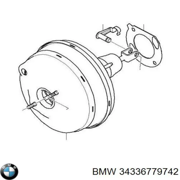 34336779742 BMW Wzmacniacz próżniowy hamulców