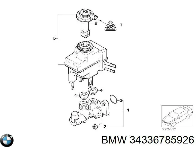 Główny cylinder hamulców do BMW 7 (E65, E66, E67)