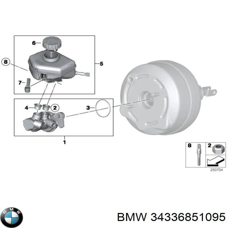 Główny cylinder hamulców BMW 34336851095 cena, od 81,72 USD
