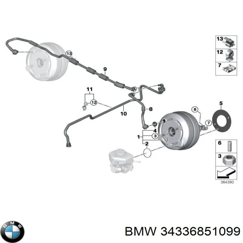 34336851099 BMW wzmacniacz próżniowy hamulców