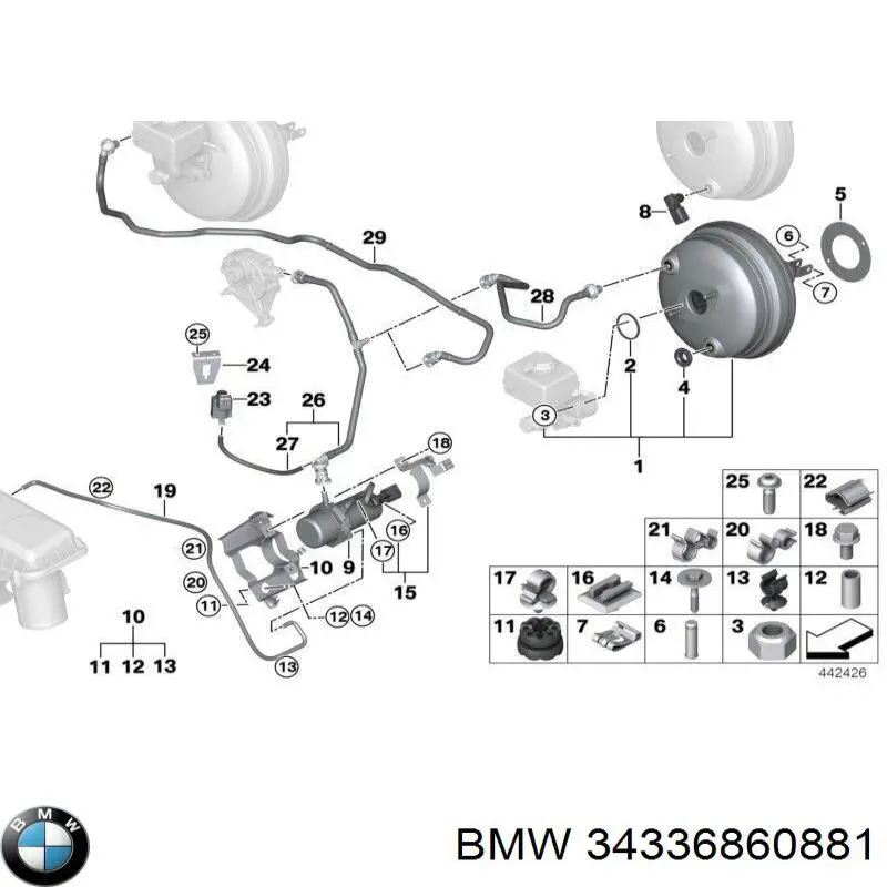 34336860881 BMW Pompa podciśnienia
