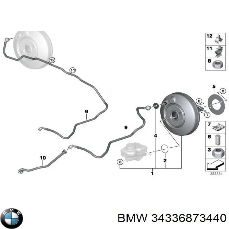 Wzmacniacz próżniowy hamulców do BMW 2 (F46)