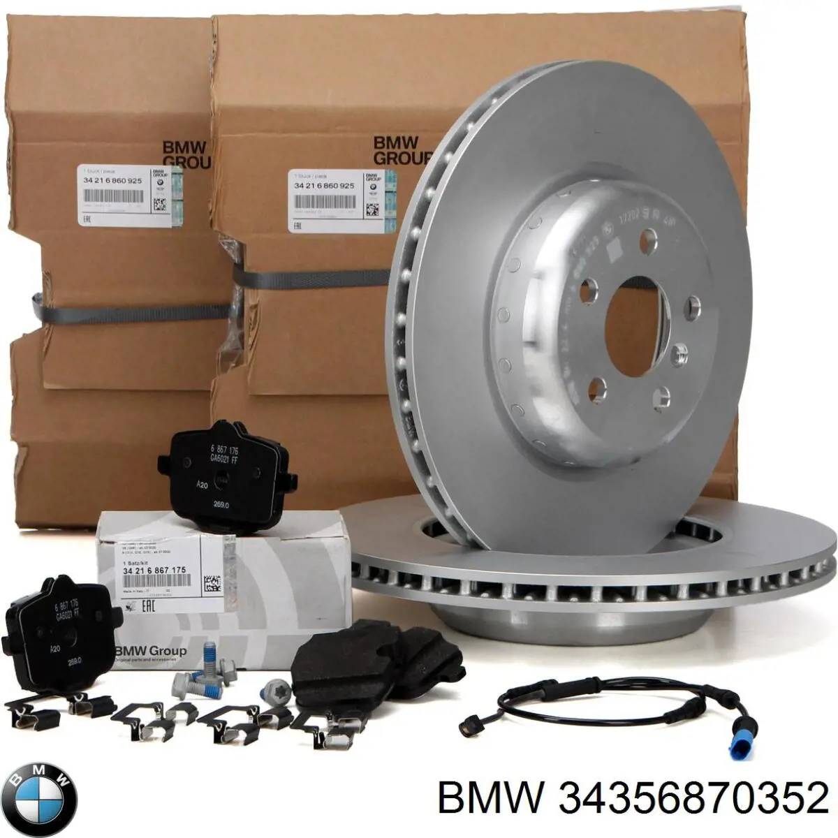 Do koszyka 34356870352 BMW Czujnik zużycia klocków hamulcowych tylny