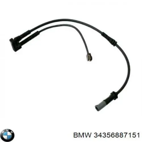 34356887151 BMW Czujnik zużycia klocków hamulcowych przedni
