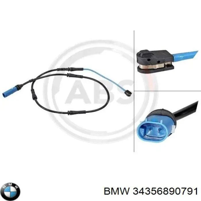 Czujnik zużycia klocków hamulcowych tylny BMW 34356890791 cena, od 13,69 USD