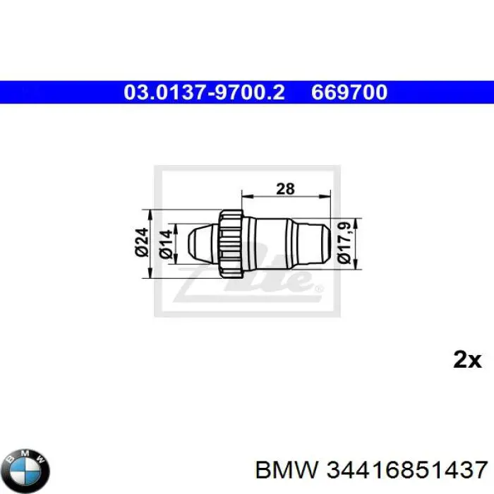 Samoregulator szczęk hamulcowych (zestaw naprawczy) BMW 34416851437 cena, od 16,01 USD