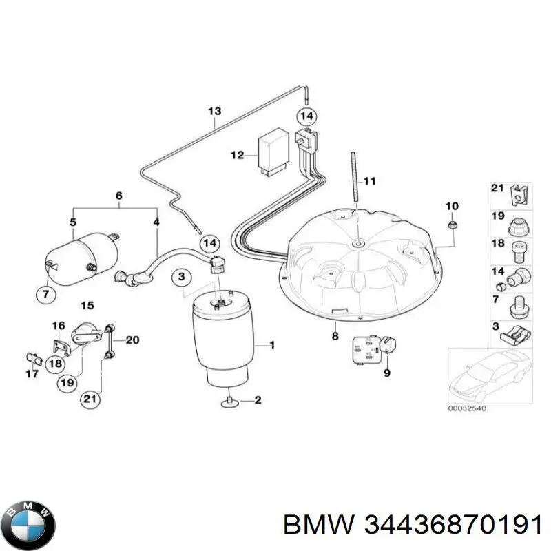 Linka hamulca ręcznego tylna lewa BMW 34436870191 cena, od 50,30 USD
