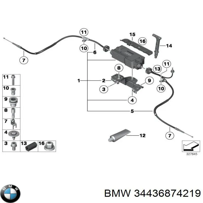 34436874219 BMW Silniczek zacisku hamulcowego tylnego