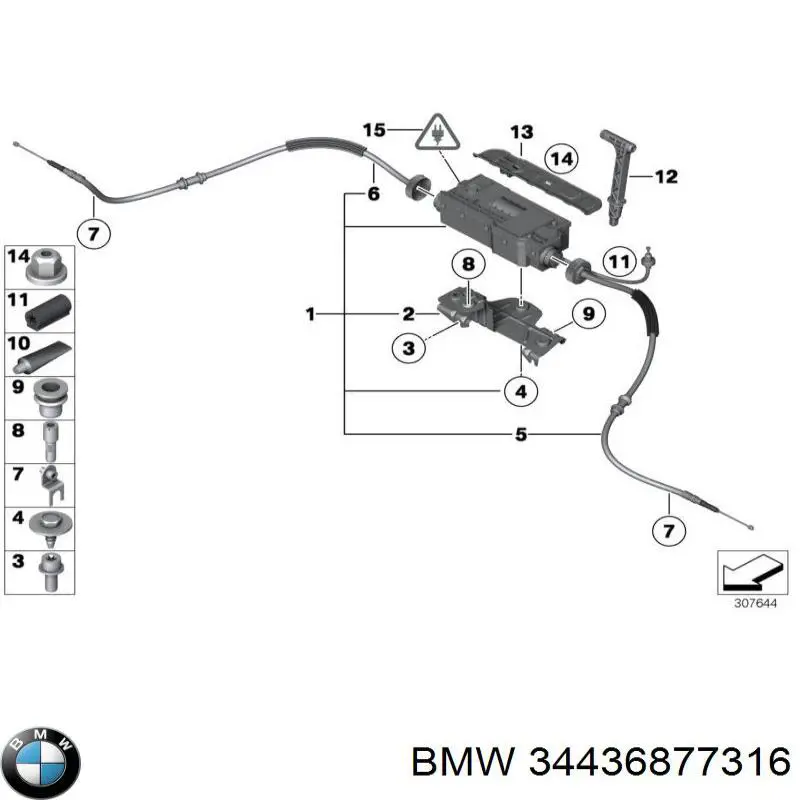 Silniczek elektryczny hamulca ręcznego do BMW 7 (F01, F02, F03, F04)