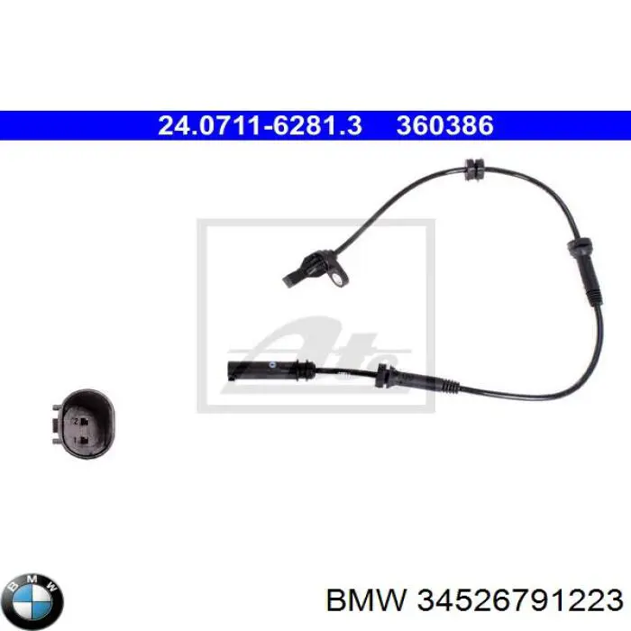 Czujnik ABS przedni BMW 34526791223 cena, od 30,00 USD