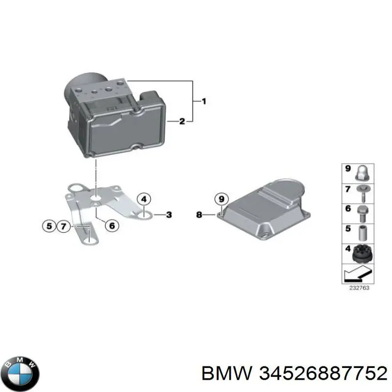 34526887752 BMW Sterownik poduszki bezpieczeństwa