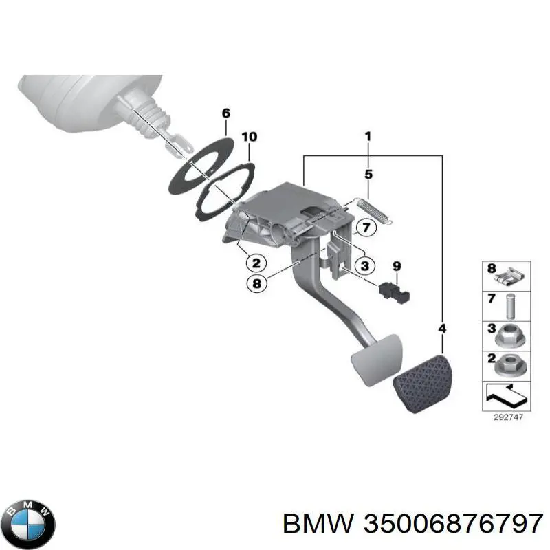 35006876797 BMW Pedał hamulca