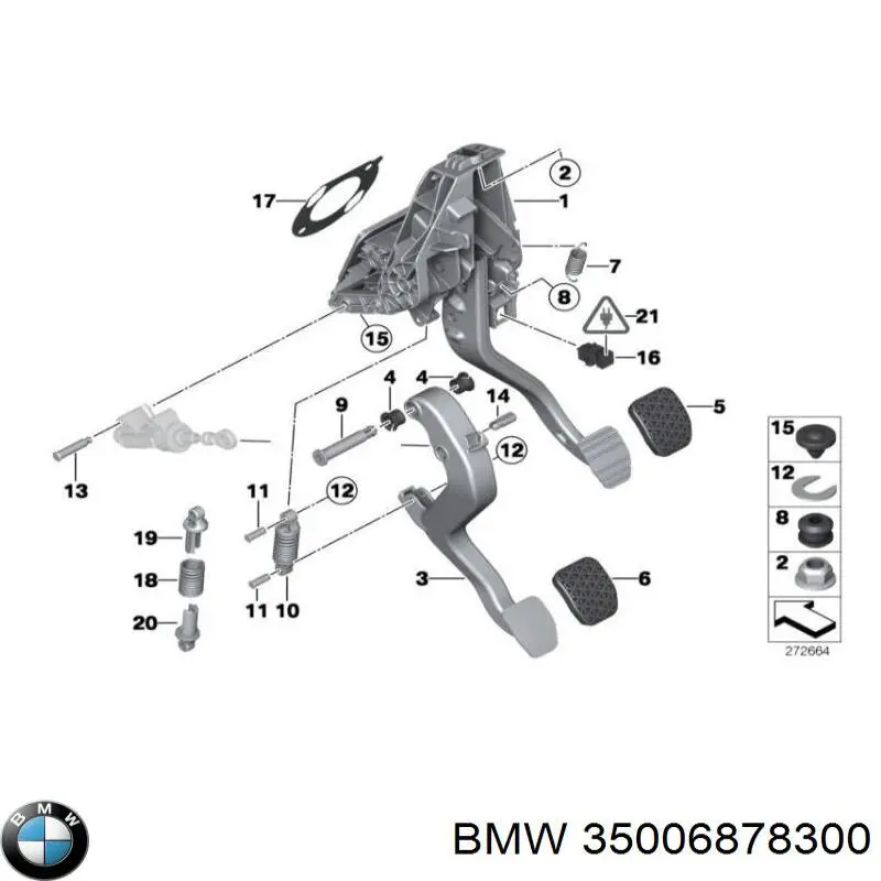 Pedał sprzęgła do BMW 3  E90
