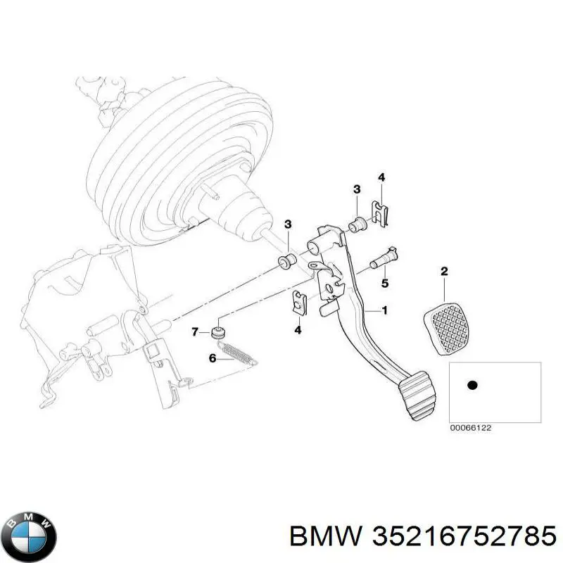 Pedał hamulca do BMW X5 (E53)