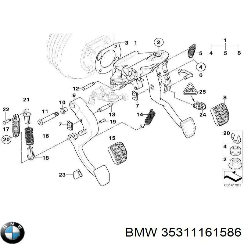  Pedał sprzęgła BMW 5 