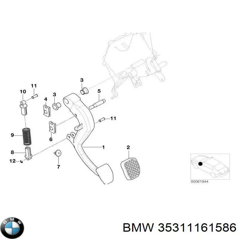  Pedał sprzęgła BMW 5 