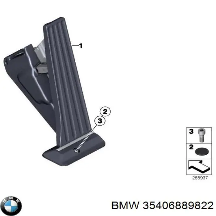 Pedał przyspieszenia (gazu) BMW 35406889822 cena, od 78,32 USD