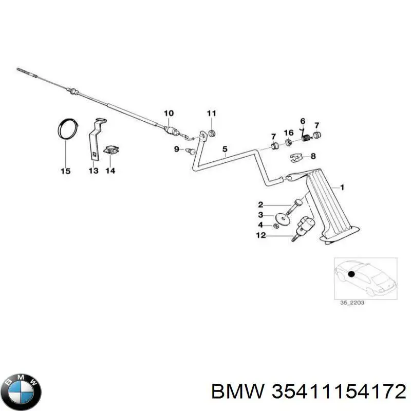 35411154172 BMW Tuleja rozrusznika