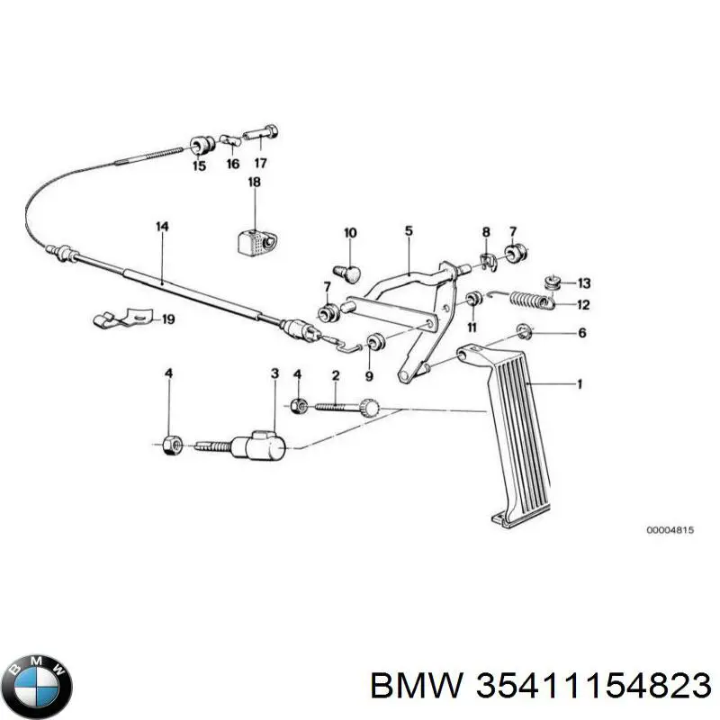 35411154823 BMW Linka gazu