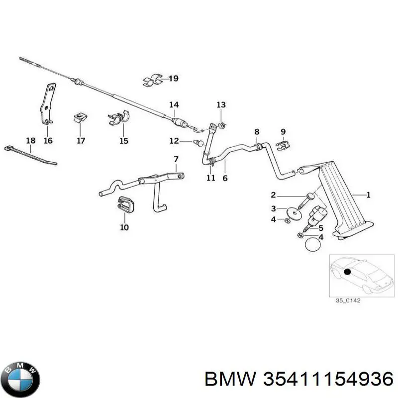 Pedał przyspieszenia (gazu) do BMW 5 (E34)