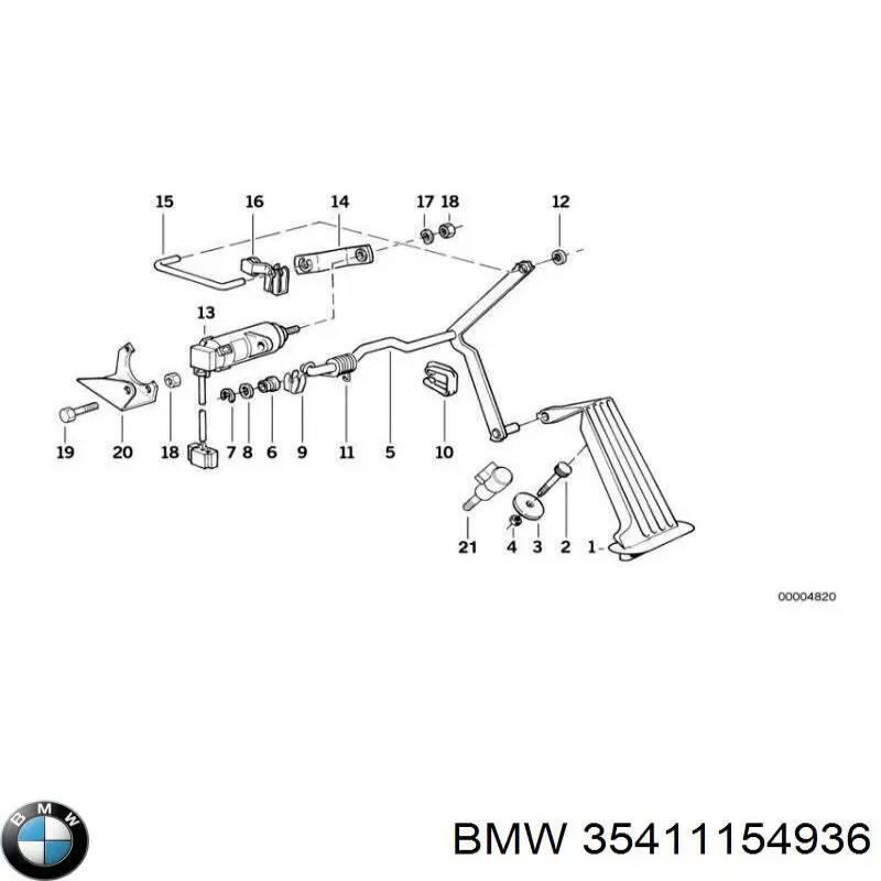 Do koszyka 1154936 BMW Pedał przyspieszenia (gazu)