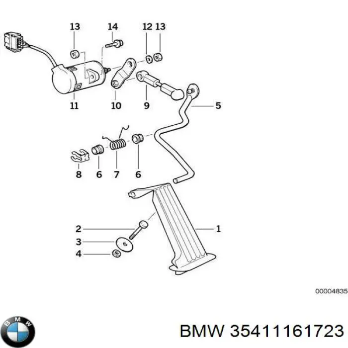 35411161723 BMW pedał przyspieszenia (gazu)