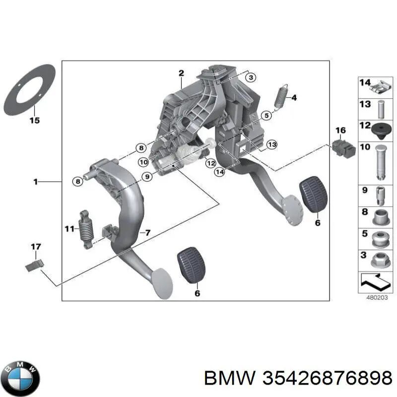 Czujnik włączania sprzęgła BMW 35426876898 cena, od 18,44 USD