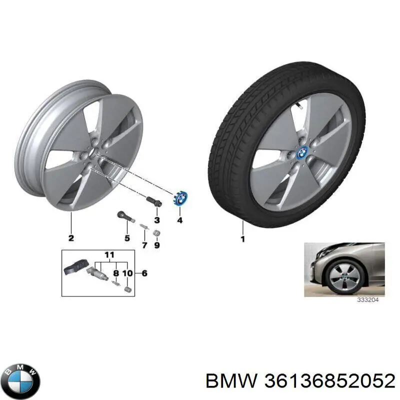 36136852052 BMW Kołpak do obręczy koła