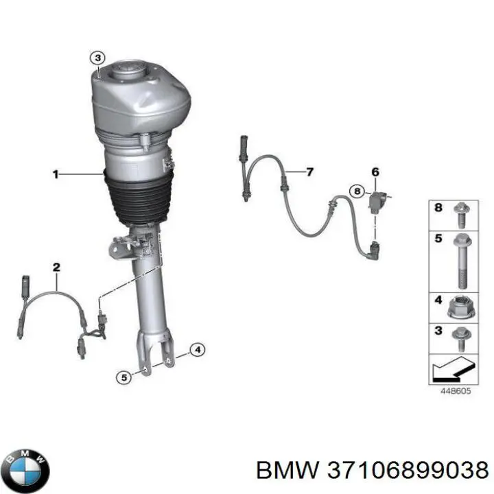 37106899038 BMW Amortyzator przedni prawy