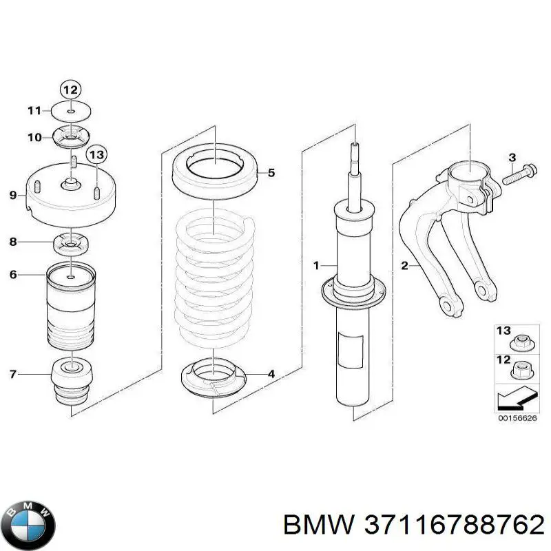Amortyzator przedni prawy do BMW X5  E70